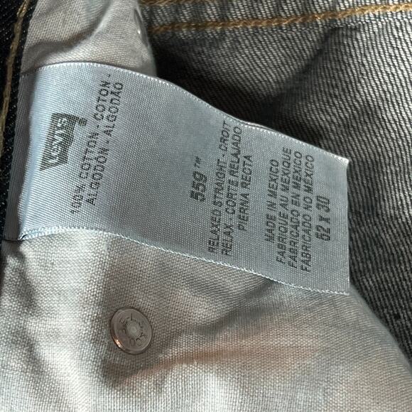 Levi's 559 Jeans Mens 52x30 Dark Wash Relaxed Straight Fit Big & Tall New - Picture 13 of 14